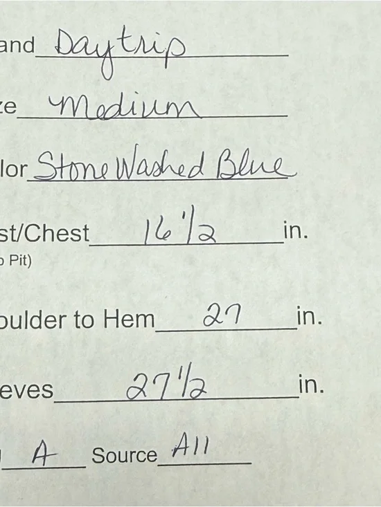 Daytrip Blue Thermal Top Lace Back Rhinestone Long Sleeve Boho Medium - Picture 9 of 9